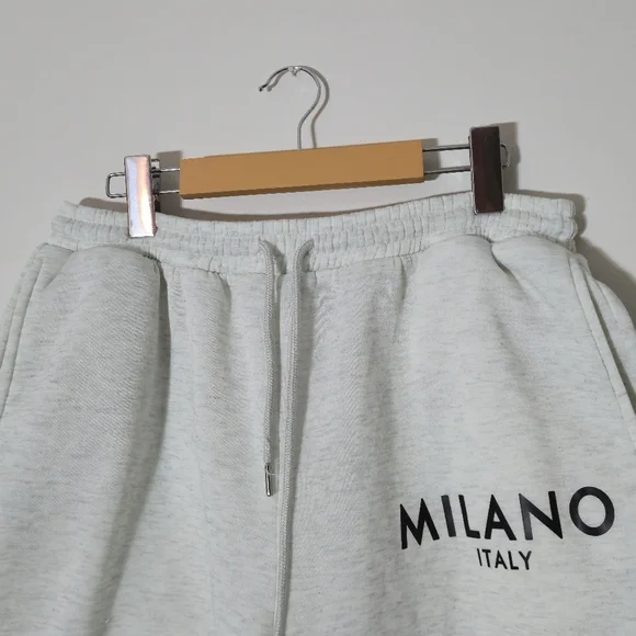 SHEIN XL Milano Italy 3 Piece Loungewear Set Wide Leg Heather Cream - Picture 11 of 12